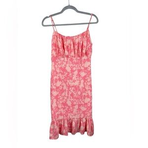 Chelsea28 Coral Pink and Cream Floral Dress